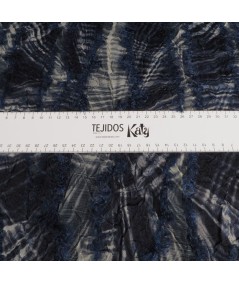 Fil coupé tie dye azul