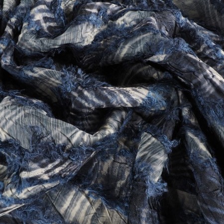 Fil coupé tie dye azul
