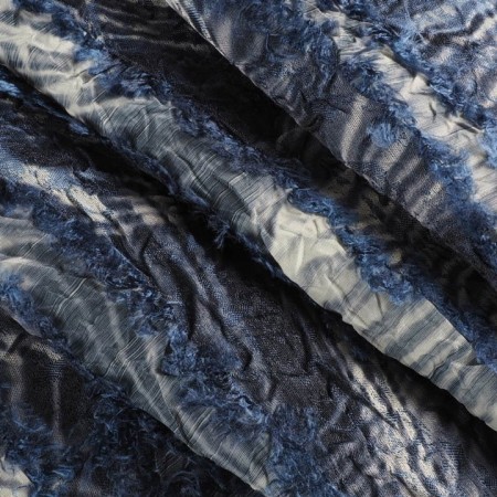 Fil coupé tie dye azul