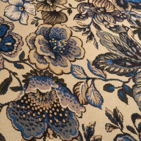 Jacquard tapicero flores azules