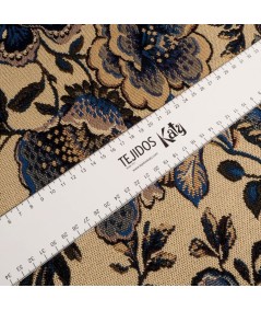Jacquard tapicero flores azules