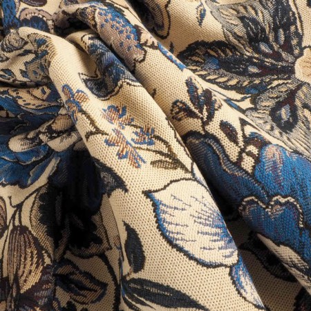 Jacquard tapicero flores azules