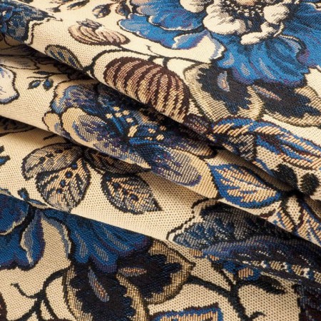 Jacquard tapicero flores azules