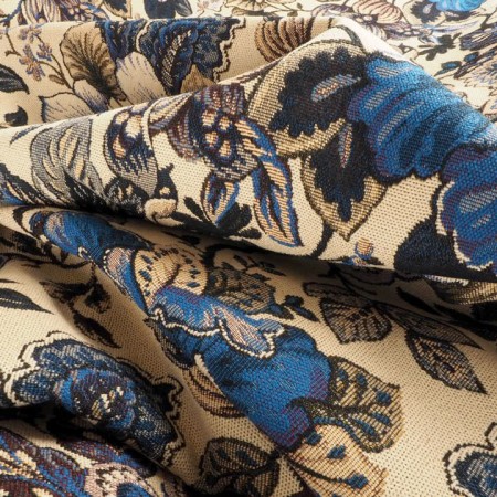 Jacquard tapicero flores azules