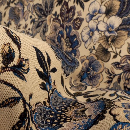 Jacquard tapicero flores azules