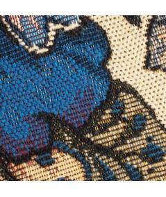 Jacquard tapicero flores azules