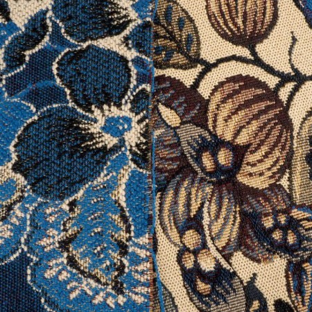 Jacquard tapicero flores azules