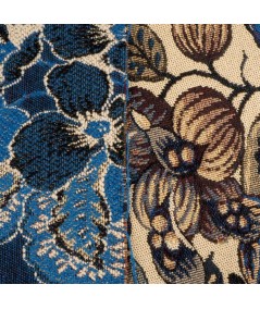 Jacquard tapicero flores azules