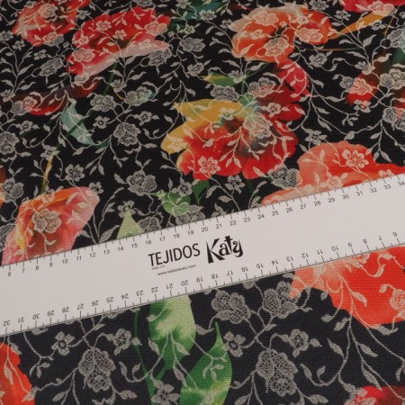 Jacquard estampado flores