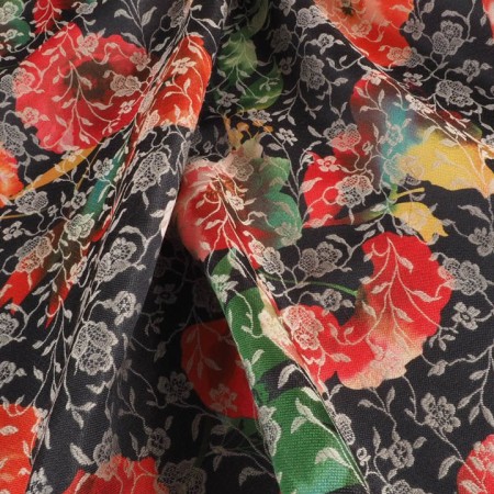 Jacquard estampado flores