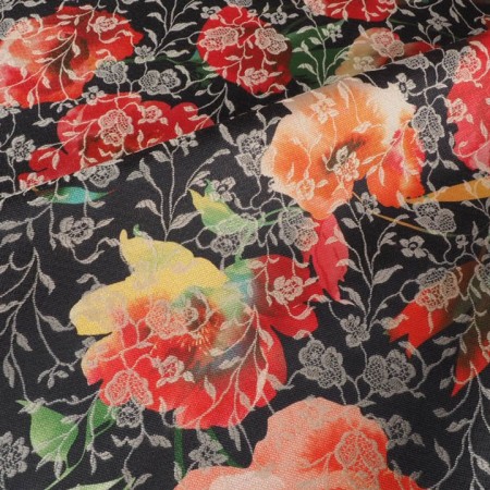 Jacquard estampado flores