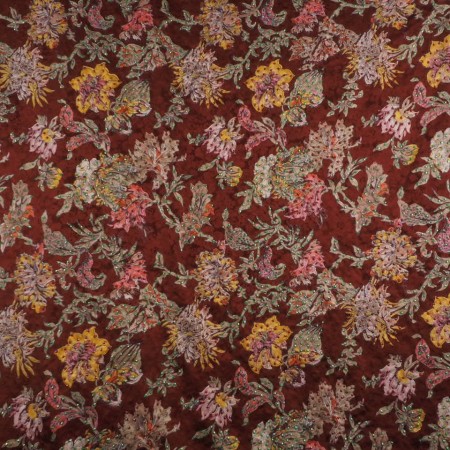 Jacquard bordado castaño