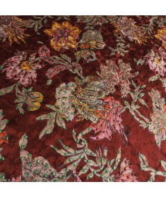 Jacquard bordado castaño