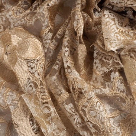Tul bordado beige