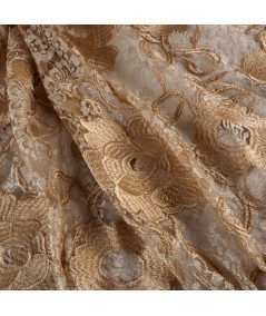 Tul bordado beige