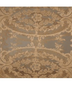 Tul bordado art deco beige