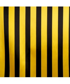 Satén listado amarillo y negro