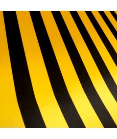 Satén listado amarillo y negro
