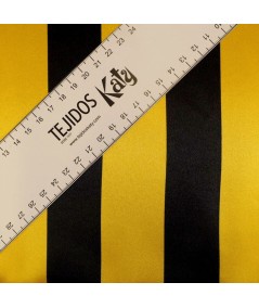 Satén listado amarillo y negro