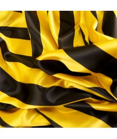 Satén listado amarillo y negro