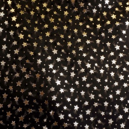 Rasete estrellas plata y negro