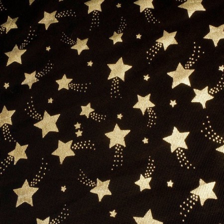 Rasete estrellas plata y negro