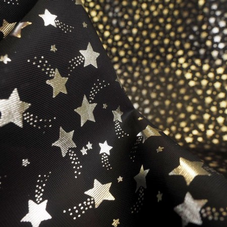 Rasete estrellas plata y negro