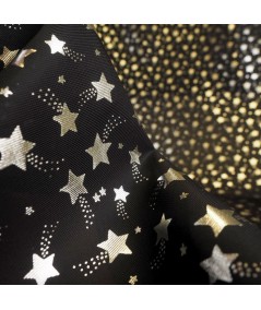Rasete estrellas plata y negro