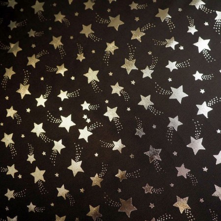 Rasete estrellas plata y negro