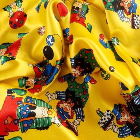 Satén payasos amarillo