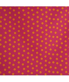 Popelina de lunares rosa y amarillo