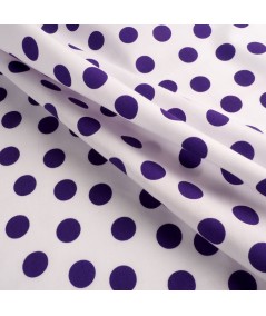Popelina de lunares blanco y violeta