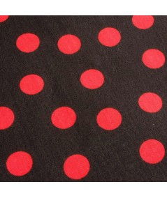 Popelina de lunares negro y rojo