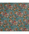 Popelin estampado turquesa