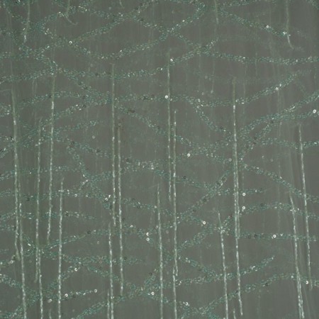 Verde menta flecos pedrería