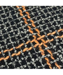 Chanel cuadros naranjas y grises