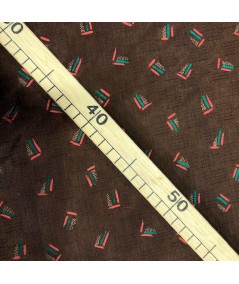 Jacquard  castaño estampado