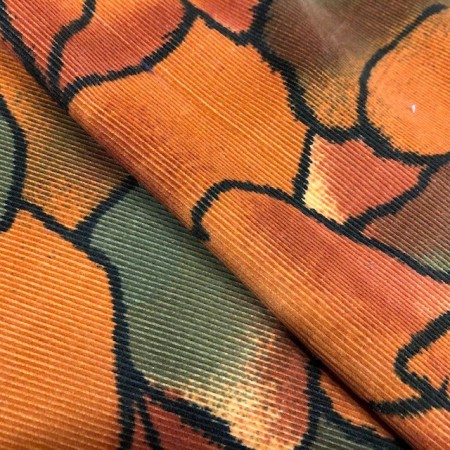 Pana estampada tonos naranjas