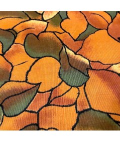 Pana estampada tonos naranjas