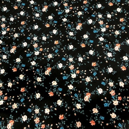 Popelin estampado negro
