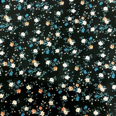 Popelin estampado negro