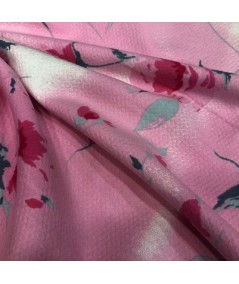 Estampado pique flores rosa