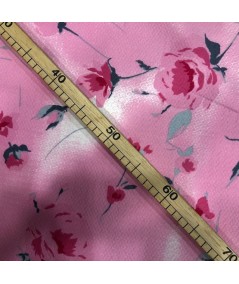 Estampado pique flores rosa