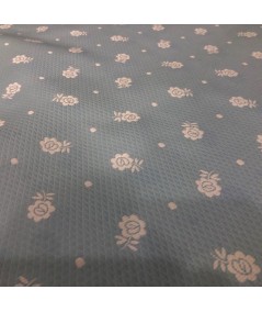 Jacquard  flores blancas