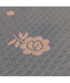 Jacquard  flores blancas