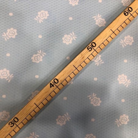 Jacquard  flores blancas