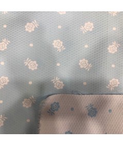 Jacquard  flores blancas