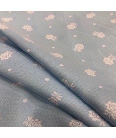 Jacquard  flores blancas