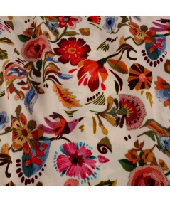Crêpe Estampado Floral Multicolor