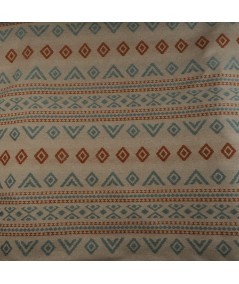 Loneta Étnica Terracota & Azul Agua